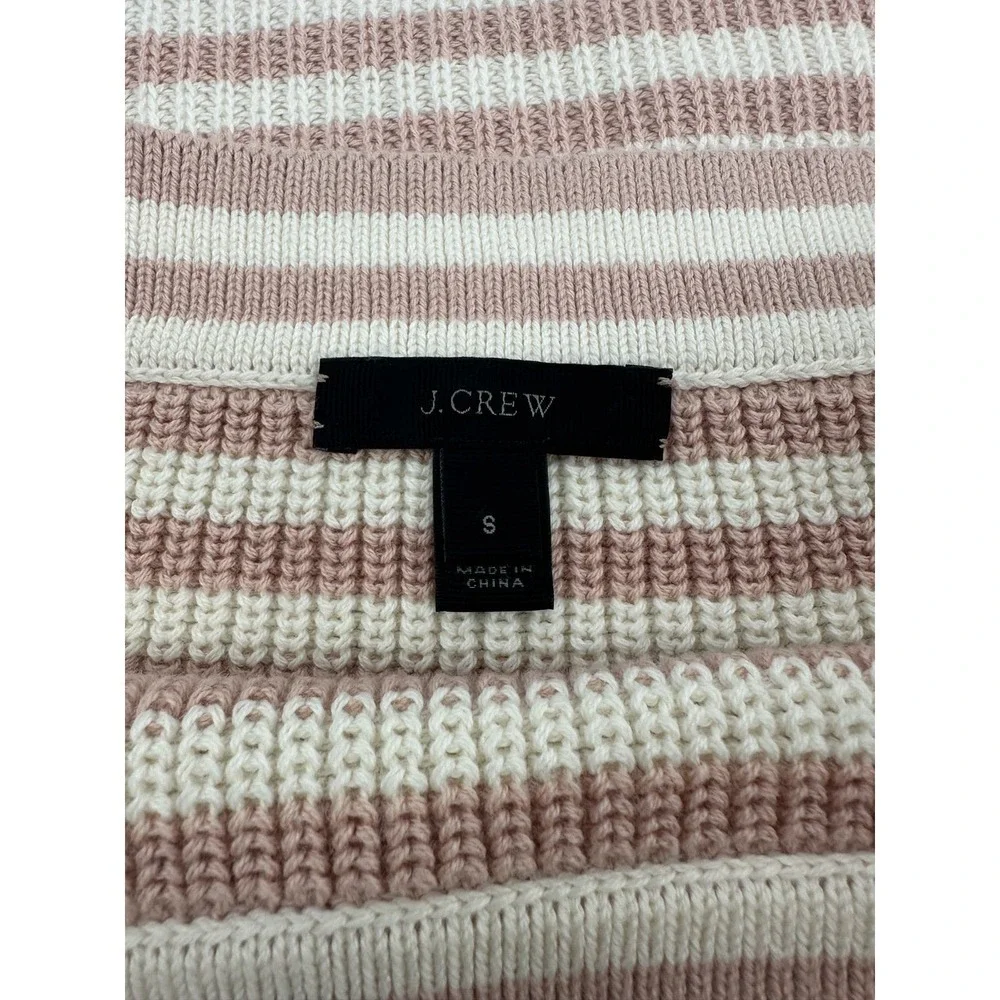 J. Crew Relaxed Boatneck Stripe Blush Sweater size S